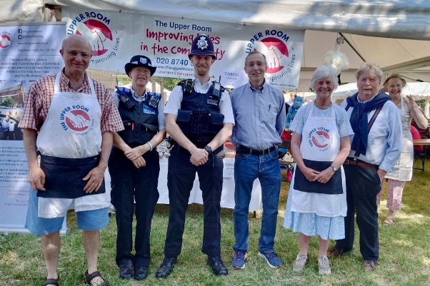 The Upper Room charity team, supporters and local police team on Green Days weekend 2023